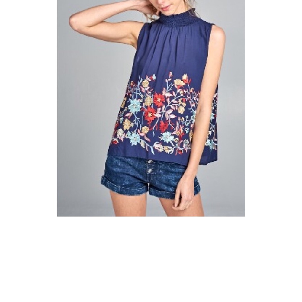 Embroidery Floral Top